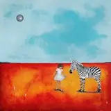 Małgorzata Rukszan, Pogoda w paski - Złote pola II, 2017, 2017, akryl, płótno