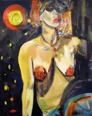 Ms. Yin, 2017 by Aleksandra Młynarczyk-Gemza, 2017, olej, płótno, sold Oct 2017