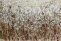 Mariola Świgulska, Leśna łąka z cyklu Zauroczona Dmuchawcami, 2017, 2017, akryl, płótno