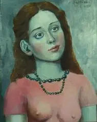 Aaron Beker, Balbinka, 2017, 2017, olej, karton