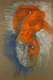 Aleksander Korman, Czekając na wenę, 2016, 2016, akryl, pastel, płótno
