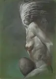 Aleksander Korman, Bez tytułu, pastel, papier