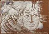 Aleksander Korman, Z niebieskim jajem, 2011, 2011, pastel, papier
