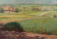 Abraham Neumann, Pejzaż letni, 1922 r., 1922, olej, płótno