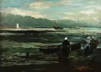 John Reid, Na brzegu, 1919 r., 1919, olej, płótno