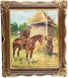 Jerzy Kossak, Raport przy stogu siana, 1940 r.