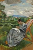 Wojciech Weiss, Na leżaku (portret żony artysty Ireny), ok. 1915 r.