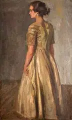 Toni Roth, Portret kobiety, olej, płótno, 80