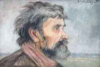 Wlastimil Hofman, Portret mężczyzny, 1923 r., 1923, olej, tektura
