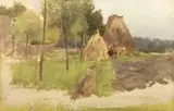 Roman Kochanowski, Sianokłosy, olej, płótno