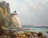 Klif orłowski by Henryk Baranowski, olej, płótno, 63, sold Jul 2017