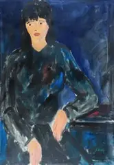 Eugeniusz Eibisch, Portret kobiety, olej, płótno
