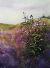 Patrycja Kruszyńska-Mikulska, Krajobraz z ostami, 2016, 2016, akryl, płótno