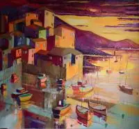 Magdalena Kurek, Liguria - nadmorski ogród, 2017, 2017, olej, płótno