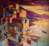 Magdalena Kurek, Liguria - nadmorski ogród, 2017, 2017, olej, płótno