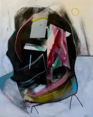 Mateusz Rybka, Rozmowy przy wieczerzy, 2017, 2017, technika mieszana, płótno