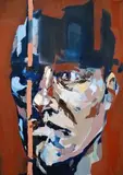 Paweł Czerwiński, Portret bez tytułu, 2017, 2017, akryl, olej, płótno