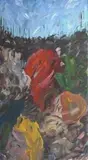 Maciej Niedźwiedź, Obnażenie z szat (wg El Greco), 2016, 2016, akryl, płótno