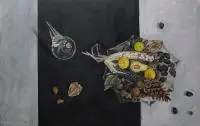 Joanna Nalepa, Katalońskie migdały, 2017, 2017, akryl, płótno