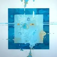 Urszula Kozieł, Bez tytułu, z cyklu Geometria ujarzmiona, 2017, 2017, akryl, elementy wydruku 3D, płótno