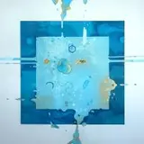 Urszula Kozieł, Bez tytułu, z cyklu Geometria ujarzmiona, 2017, 2017, akryl, elementy wydruku 3D, płótno