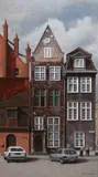 Michał Janicki, Ulica Chlebnicka, Gdańsk, 2017, 2017, akryl, deska