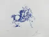 Jeździec (Jinete), 1979 r. by Salvador Dalí, 1979, heliograwiura, papier, wym. płyty 28, sold Jun 2017