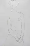 Tadeusz Kulisiewicz, Akt, 1949 r., 1949, tusz, papier, 26