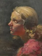 Lucjan Jagodzinski, Portret blondynki, 1935 r., 1935, olej, płótno