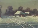 Wiktor Korecki, Nokturn zimowy, olej, tektura