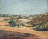 Pejzaż by Henryk Hayden, olej, płótno, sold May 2017