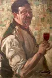 Albert Lipczyński, Pijący (Portret Henry`ego Carra), 1912 r., 1912, olej, płótno