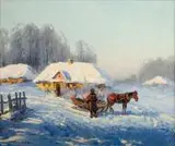 Wiktor Korecki, Zima, olej, płótno
