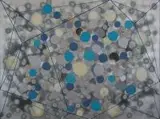 Marek Ejsmond-Ślusarczyk, 13,7 miliarda lat temu z cyklu "Stosunki przestrzenne", 2013, 2013, akryl, płótno