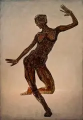 Grzegorz Klimek, Tancerka, 2017, 2017, technika własna, płótno