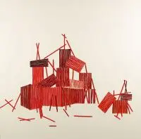 Magdalena Dreścik, Osada, 2017, 2017, olej, płótno