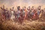 Anton Hoffmann, Szarża dragonów, olej, płótno