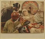 Julian Fałat, Na statku, 1887 r., 1887, chromolitografia, papier, 20