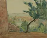 Adam Międzybłocki, Widok Wilna, akwarela, papier, 23