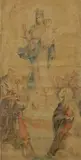 Matka Boska Różańcowa, k. XIX w. by Stanisław Batowski-Kaczor, akwarela, papier, sold Mar 2017