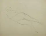 Leon Chwistek, Akt leżącej, ołówek, papier