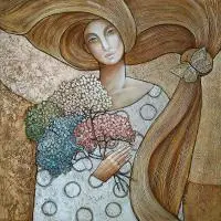 Joanna Misztal, Pastelowa zaduma, 2016, 2016, olej, akryl