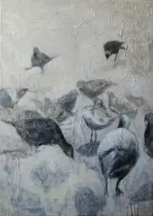 Iza Jaśniewska, Ptakidziewięć, 2016, 2016, akryl, płótno