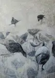 Iza Jaśniewska, Ptakidziewięć, 2016, 2016, akryl, płótno