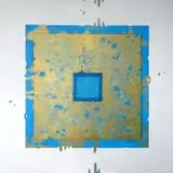 Urszula Kozieł, Bez tytułu, z cyklu Geometria ujarzmiona, 2016, 2016, akryl, elementy wydruku 3D, płótno