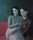 Aaron Beker, Przed prysznicem, 2016, 2016, olej, płótno
