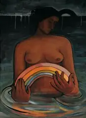 Weronika Wróbel, Rainbow Hunter, 2016, 2016, akryl, farby metaliczne, płótno