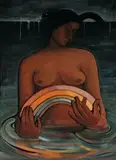 Weronika Wróbel, Rainbow Hunter, 2016, 2016, akryl, farby metaliczne, płótno