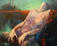 Olga Prokop-Miśniakiewicz, Bezsenność, 2014, 2014, olej, płótno