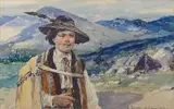 Adam Setkowicz, Portret górala, 1917 r., 1917, akwarela, papier